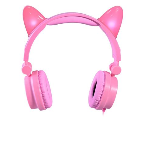 cute cat ear headphones led ear headphone cat earphone flashing glowing headset gaming earphones