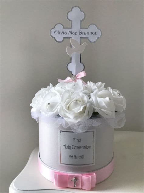 First Communion Table Decoration Personalised Pink