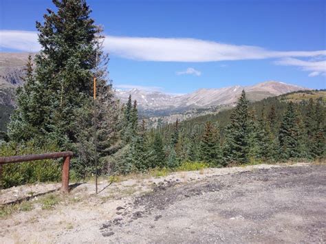 Continental Divide Colorado Rocky Mountains Blue Spruce Trees Clear