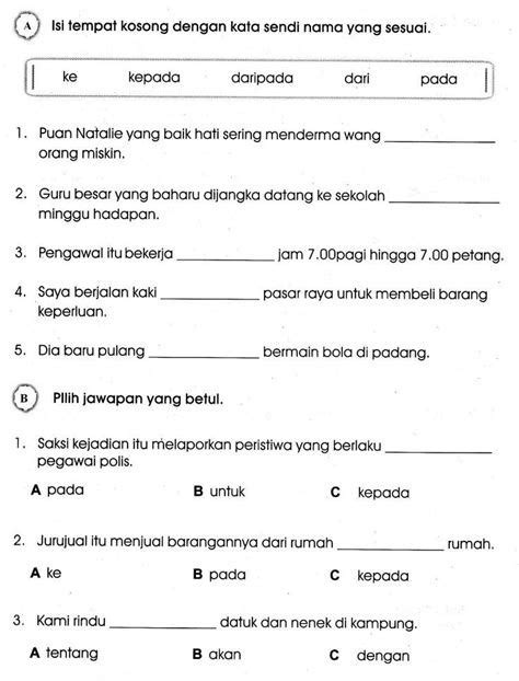 Latihan Kata Ganti Nama Tunjuk Dan Tempat Malay Language Doodle Art Sexiz Pix