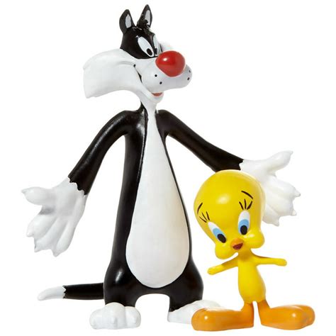 Nj Croce Looney Tunes Sylvester And Tweety Bendable Action Figure 2 Pack