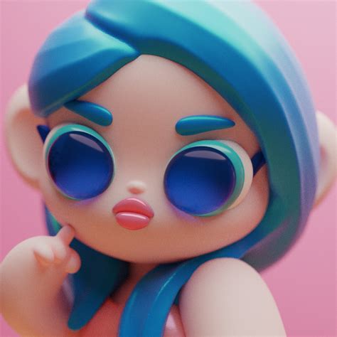 Artstation Big Girl Puffy Puffpuff 3d Model Character Character Concept Character Art