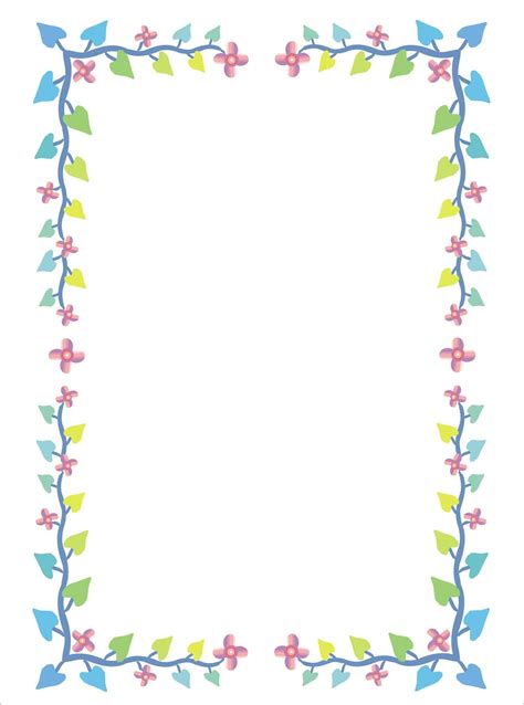 Colored Leaf Frame Clip Art Borders Borders For Paper Colorful