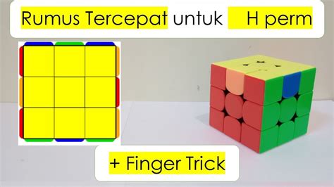Rumus Tercepat PLL H Perm Finger Trick Rubik 3x3 YouTube
