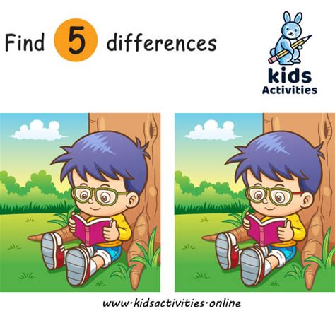 Spot 5 Differences Between Two Pictures Printable ⋆ Kids
