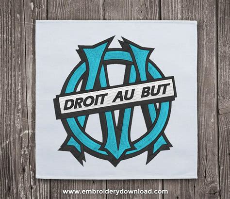 The new logotype of olympic marseilles (soccer) es: Olympique de Marseille old logo french soccer embroidery ...