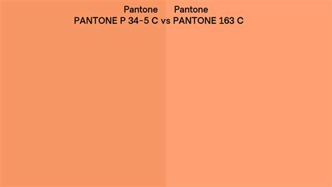 Pantone P 34 5 C Vs Pantone 163 C Side By Side Comparison