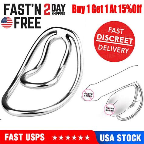 Stainless Steel Fufu Clip Sissy Male Metal Chastity Training Clip Lock Cage Men Ebay