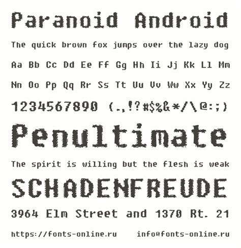 Paranoid Android Font