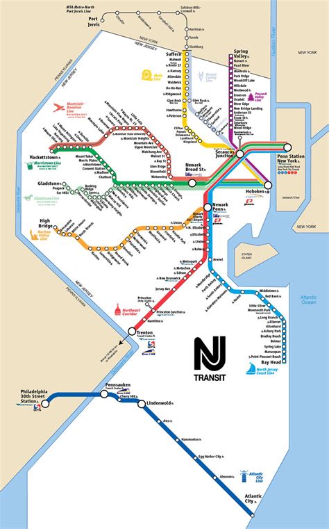 New Jersey Transit Rail Operations The Only Maps On The Web