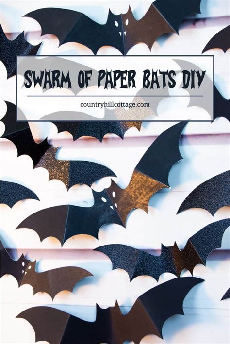 Swarm Of Paper Bats Wall Decoration Country Hill Cottage