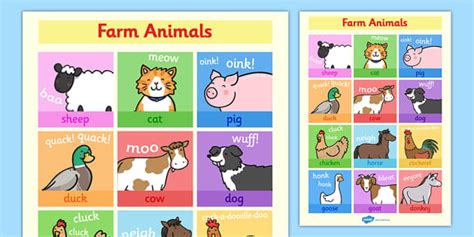 Farm Animals Display Poster Teacher Made Twinkl