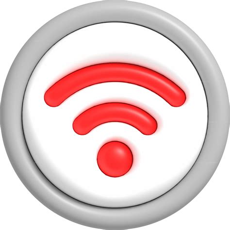 3d Wi Fi Button Realistic Wireless Network Icon 3d Render 19819314 Png