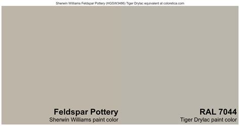 Sherwin Williams Feldspar Pottery Tiger Drylac Equivalent Ral