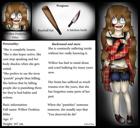 Creepypasta Oc Willow Reference By Ichirochan On Deviantart