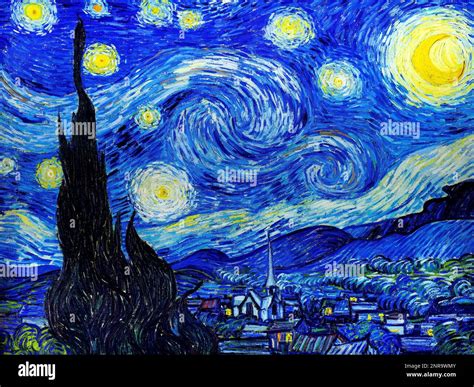 The Starry Night, Vincent Van Gogh Stock Photo - Alamy