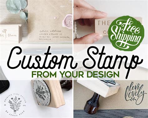 Custom Logo Stamp Custom Rubber Stamp Business Logo Stamp Personali