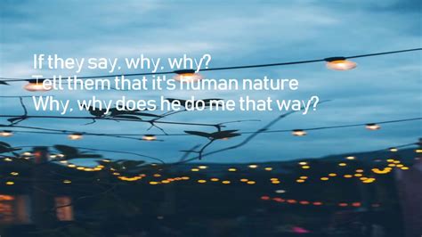 Human Nature Michael Jackson Lyrics Youtube