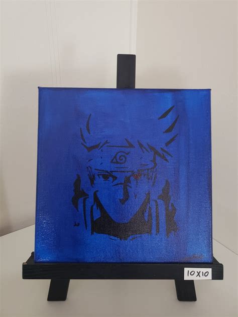 Kakashi Acrylic Anime Painting Naruto Hand Made Painting Etsy