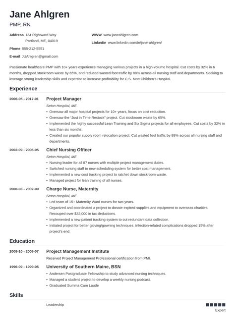 Text Resume Formatting