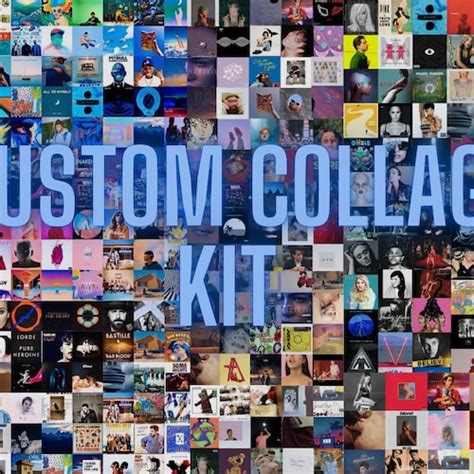 100 Pcs Custom Album Covers Collage Wall Kit Etsy