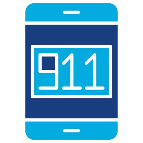 911 Call Generic Blue Icon