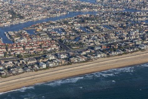 Newport Beach Aerial View California Coast Stock Photo Image Of View