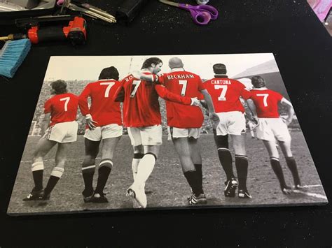 Manchester United Number 7s Canvas Design Etsy Uk