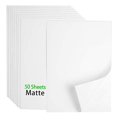 Premium Printable Vinyl Sticker Paper 50 Matte White Waterproof Decal