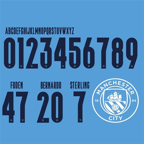 Manchester City 2020 Font Alphabet Svg Cutting Kit Vector Etsy