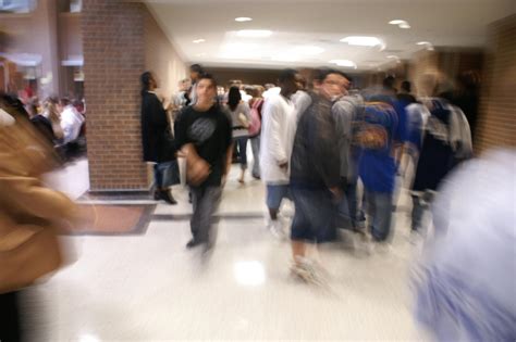 Students Walking Through A School Hallway Unt Digital Library