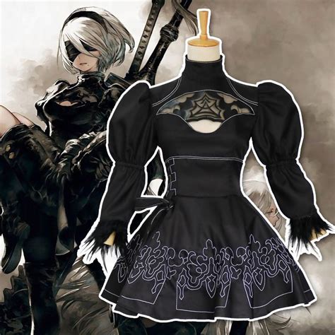 Nier Automata 2b Yorha No2 Cosplay Costume Suit Full Set Outfit With