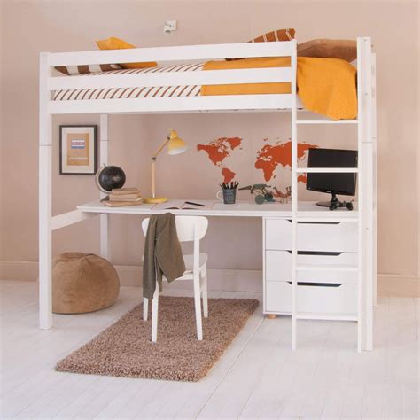 Ivy Classic Beech High Sleeper With Desk And Storage Millie And Jones