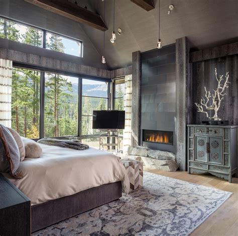 Contemporary Mountain Chalet Rustic Bedroom Denver By Andrea