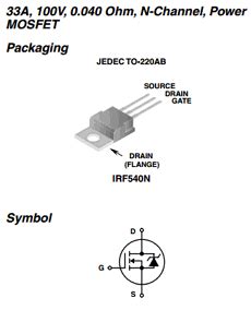 Irf N Datasheet A V N Channel Mosfet Pinout
