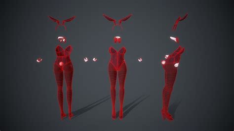 bunny girl suit 3d model cgtrader