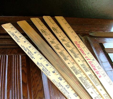 Vintage Yardsticks Set Of 5