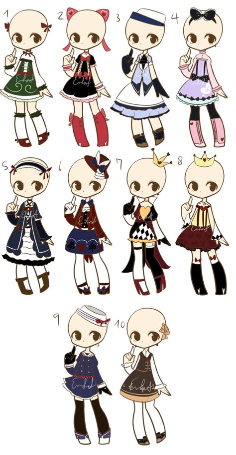 Outfit Adopts Batch 7 Closed By Nuggiez Character Design Drawing