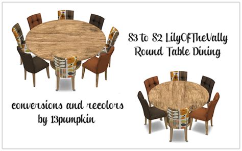 Sims 4 Ccs The Best Round Table Dining By 13 Pumpkins Simblr Round