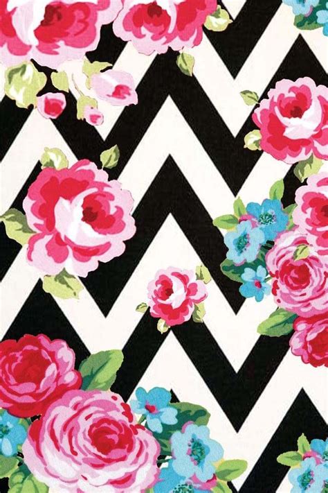 Maybe you would like to learn more about one of these? iPhone Wallpaper floral wallpaper pink black white stripe ...