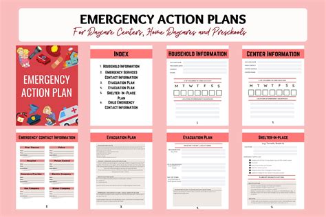 Emergency Action Plans Home Daycare Daycare Center Etsy