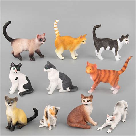 Farm Simulation Mini Cat Animal Model Home Decor Small Plastic Figures