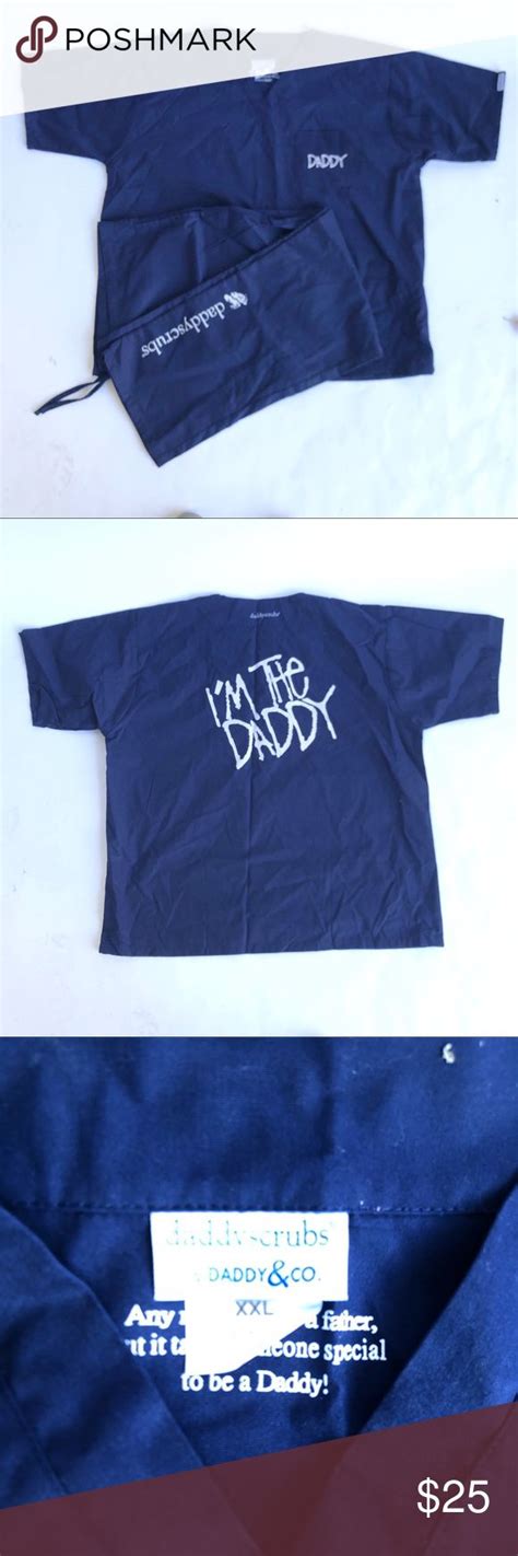 Daddy Scrubs Navy Xl Daddy Scrubs Tee Shirts