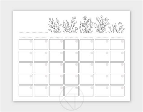 Druckbare Kalender Monatliche Planer Etsy