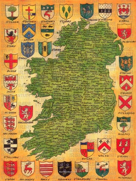 Map Of Ireland Surnames Origins Ancient Ireland Ireland Ancestry Ireland History