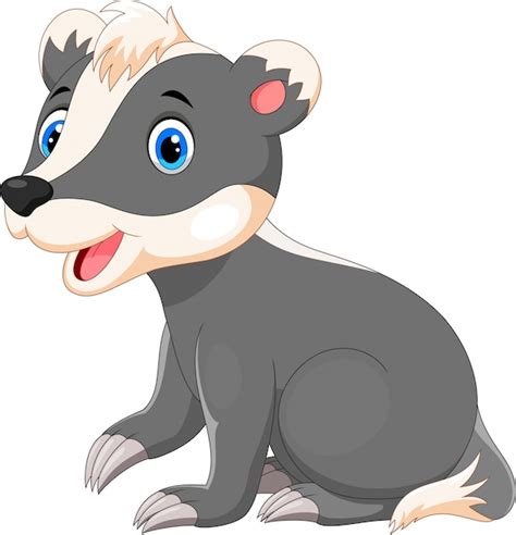 Premium Vector Cartoon Honey Badger