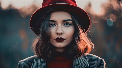 暗闇の中でカメラを見ている帽子をかぶった女の子 ピントレストのプロフィール写真背景画像素材無料ダウンロード pngtree