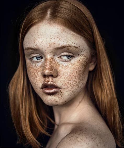 Stunning Portrait Of A Woman With Freckles