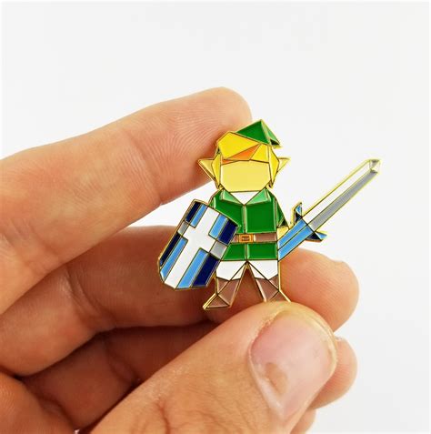 I Made This Origami Inspired Legend Of Zelda Link Enamel Pin For My