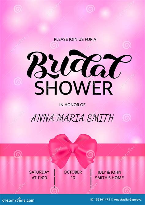 Bridal Shower Lettering Word For Banner Or Poster Vector Illustration